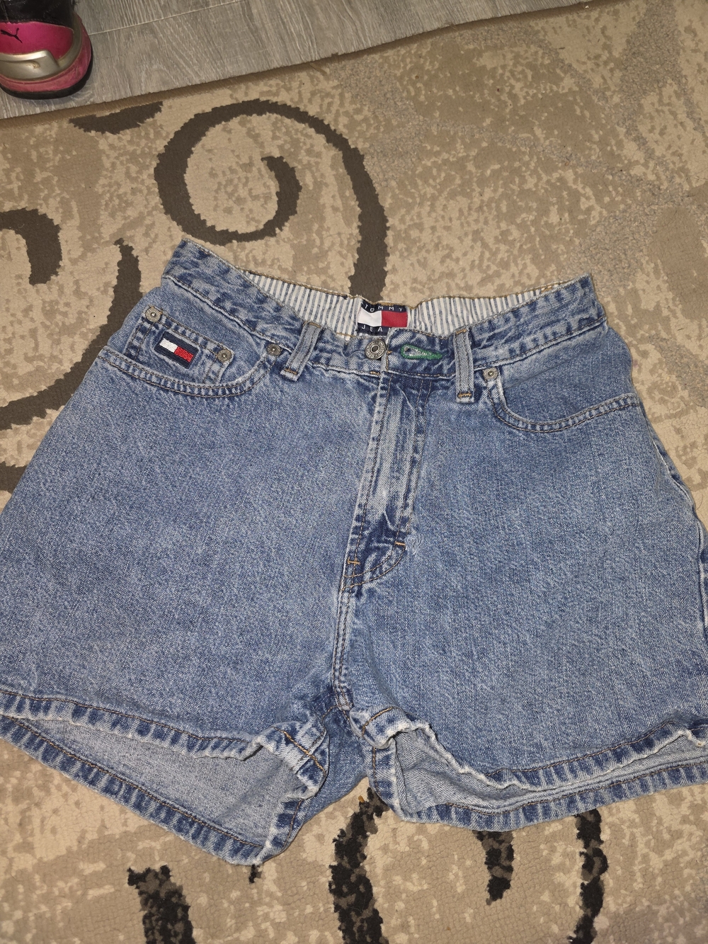 Vintage Tommy Hilfiger High-Rise Blue Denim Shorts